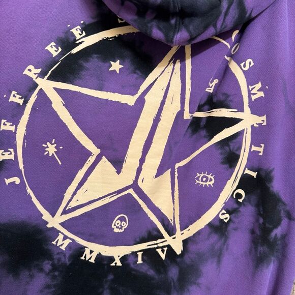 Jeffree Star Purple Black Logo Tie Dye Pullover Hoodie Large - Picture 5 of 5